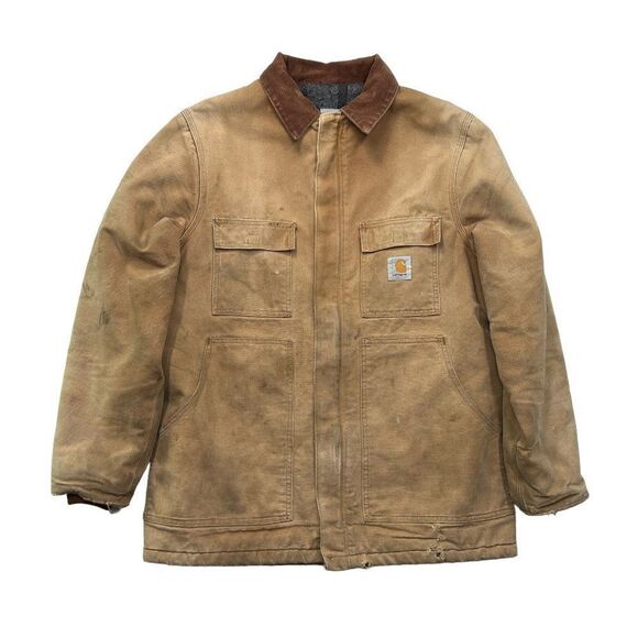 Carhartt Coat Mens Size 42 Vintage C04 Duck Blanket Lined Insulated Chore Jacket - Picture 1 of 11
